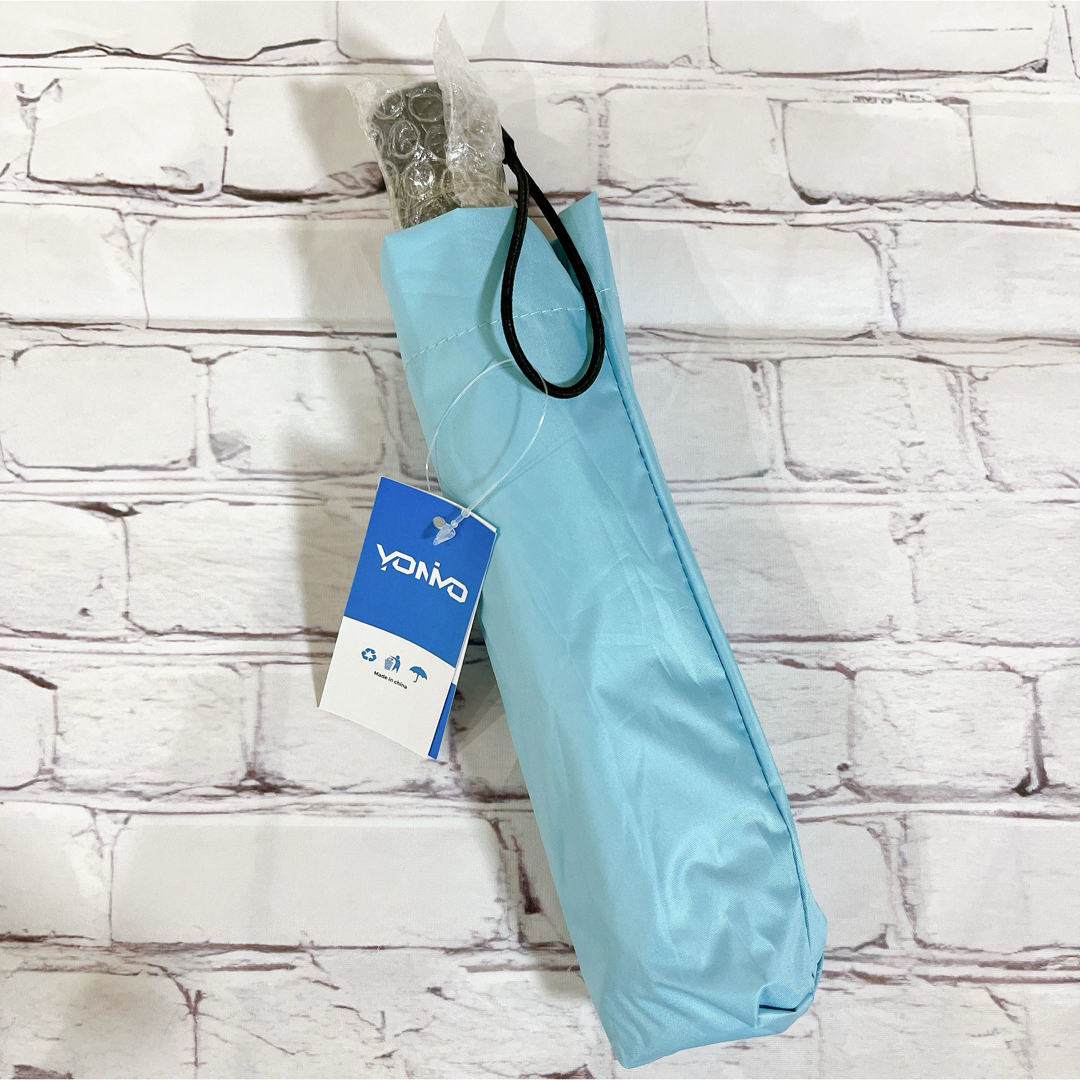 【お買い得】折りたたみ傘 日傘 晴雨兼用 自動開閉 完全遮光 軽量 コンパクト青 レディースのファッション小物(傘)の商品写真