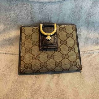 Gucci - GUCCI グッチ メンズ レディース 革財布 二つ折り財布 GGキャンバス