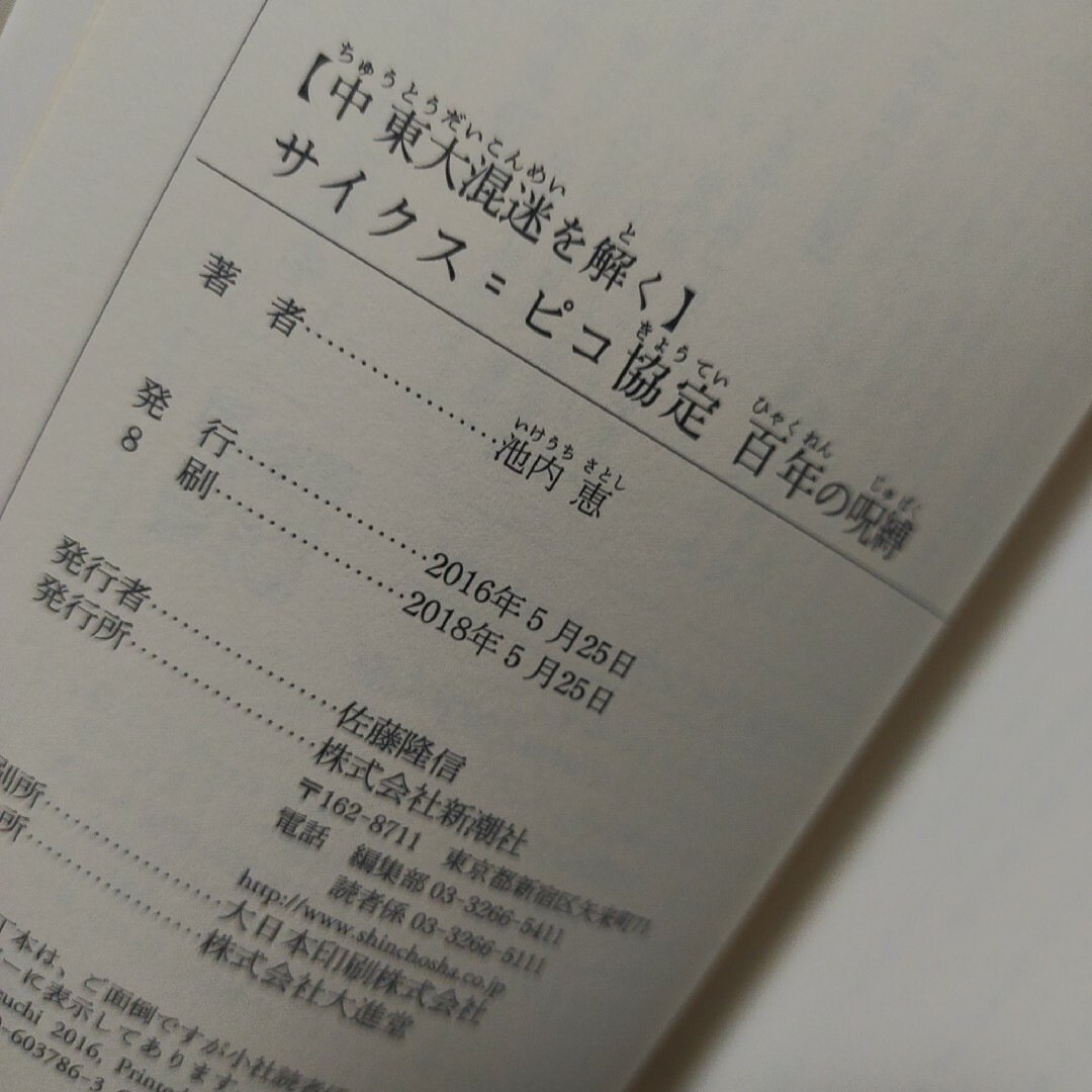 サイクス＝ピコ協定百年の呪縛 エンタメ/ホビーの本(その他)の商品写真