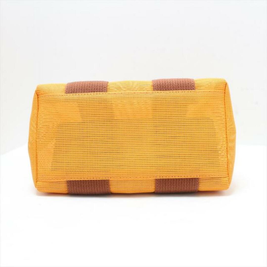 VIOLAd'ORO(ヴィオラドーロ) トートバッグ美品  - オレンジ×ダークブラウン ミニバッグ PVC(塩化ビニール)×コットン レディースのバッグ(トートバッグ)の商品写真