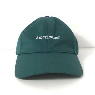 AMERICANA - AMERICANA(アメリカーナ) キャップ F - ダークグリーン×白 ポリエステル×コットン