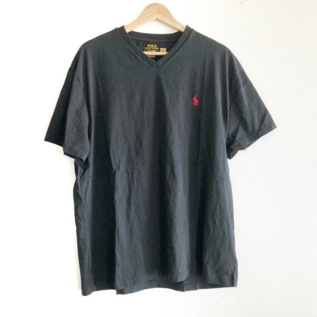 POLO RALPH LAUREN(ポロラルフローレン)のPOLObyRalphLauren(ポロラルフローレン) 半袖Tシャツ サイズ180/100A メンズ - 黒 Vネック メンズのトップス(Tシャツ/カットソー(半袖/袖なし))の商品写真