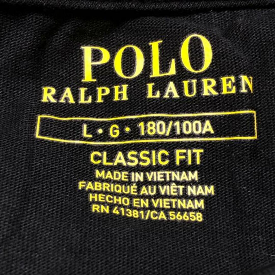 POLO RALPH LAUREN(ポロラルフローレン)のPOLObyRalphLauren(ポロラルフローレン) 半袖Tシャツ サイズ180/100A メンズ - 黒 Vネック メンズのトップス(Tシャツ/カットソー(半袖/袖なし))の商品写真