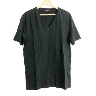 Gucci - GUCCI(グッチ) 半袖Tシャツ サイズXL メンズ - 235090 黒×ダークグレー Vネック/バックロゴ