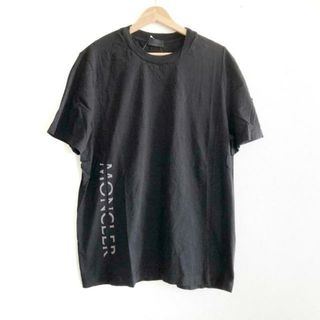 MONCLER(モンクレール) 半袖Tシャツ サイズL メンズ - 黒×ダークグレー