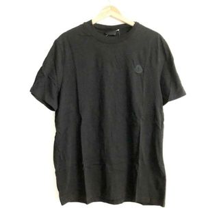 モンクレール(MONCLER)のMONCLER(モンクレール) 半袖Tシャツ サイズL メンズ - 黒(Tシャツ/カットソー(半袖/袖なし))