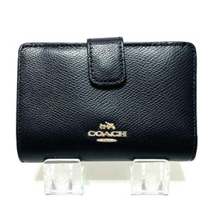 コーチ(COACH)のCOACH(コーチ) 2つ折り財布 ラグジュアリークロスグレーンレザーミディアムコーナージップウォレット F54010 ダークネイビー レザー(財布)