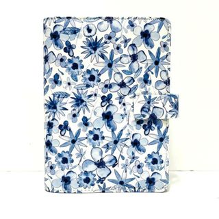 Filofax(ファイロファックス) 手帳美品  - 白×ネイビー×マルチ 花柄 合皮