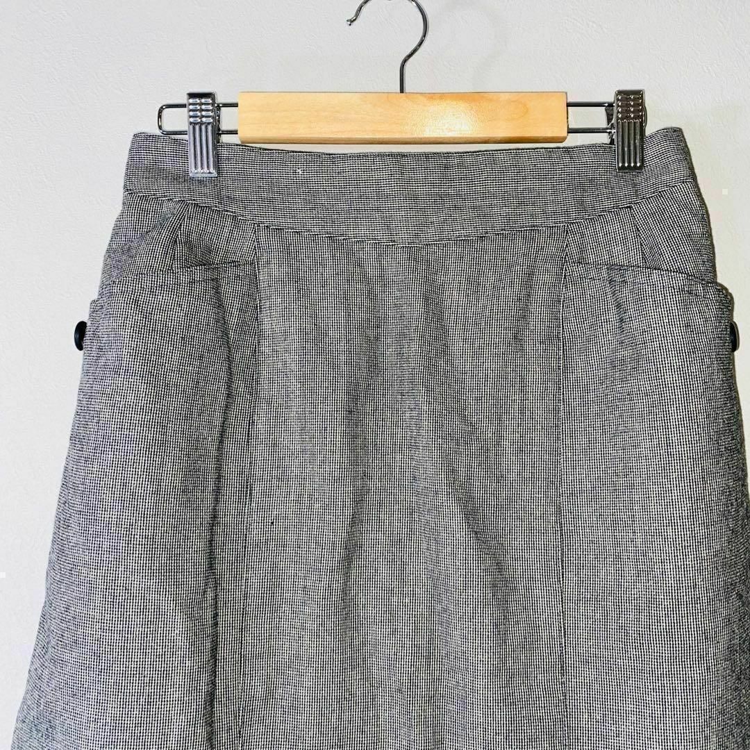 CLOVERPIGEON ボックススカート　 NEWWOOL チェク柄　ポケット レディースのスカート(ひざ丈スカート)の商品写真