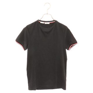 モンクレール(MONCLER)のMONCLER モンクレール MAGLIA T-SHIRT マリア 袖カラーデザイン 半袖Tシャツ カットソー ブラック G10918C71600 87296(Tシャツ/カットソー(半袖/袖なし))