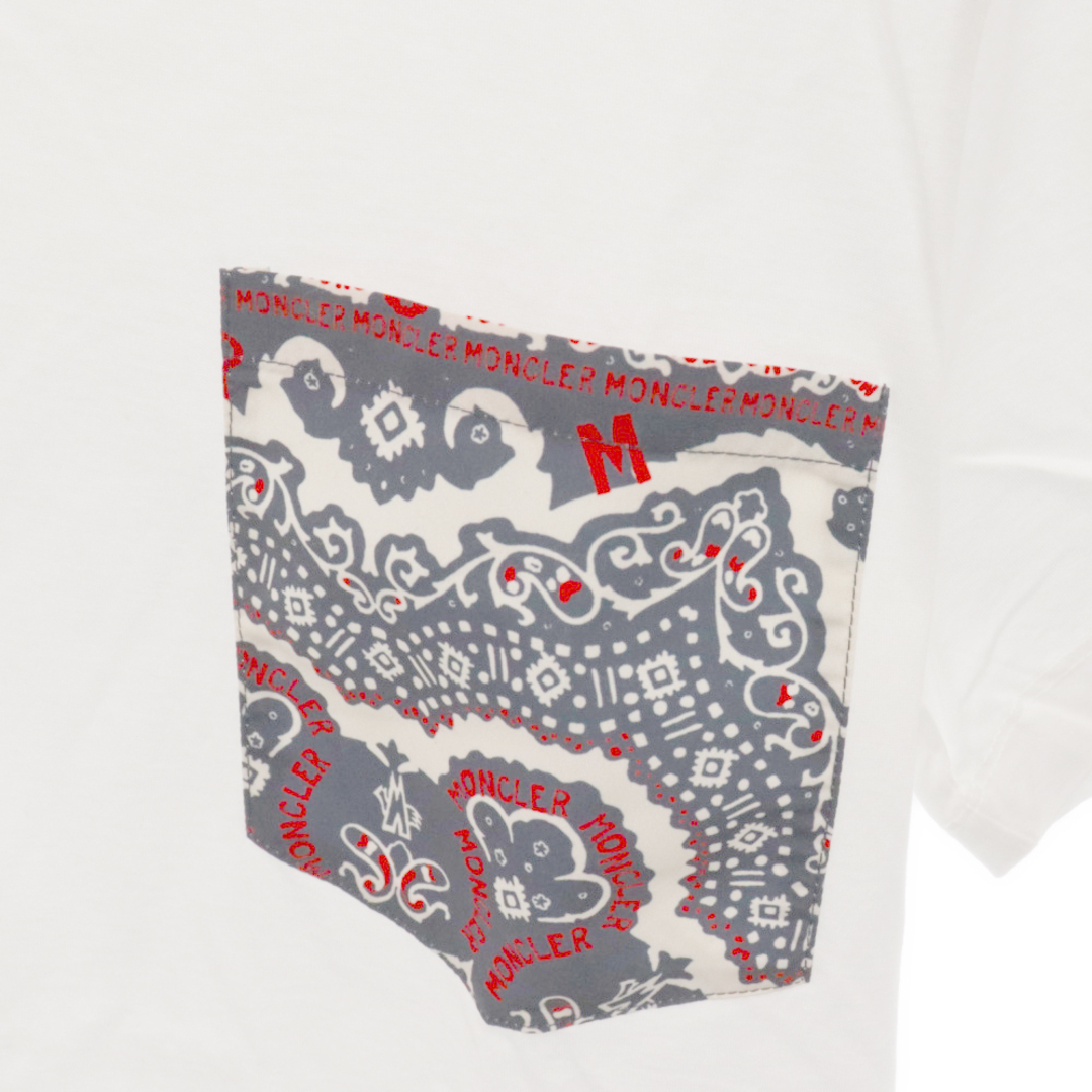 MONCLER(モンクレール)のMONCLER モンクレール MAGLIA T-SHIRT マリア フロントポケット 半袖Tシャツ カットソー ホワイト F10918C72500 8390Y メンズのトップス(Tシャツ/カットソー(半袖/袖なし))の商品写真