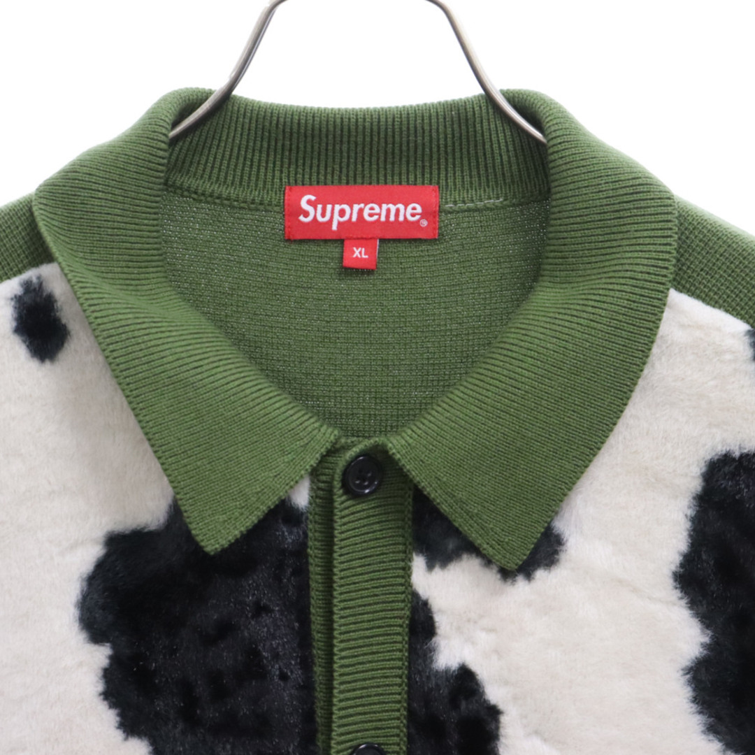 Supreme(シュプリーム)のSUPREME シュプリーム 21AW Cow Print Cardigan カウ プリント ニットカーディガン シャツ グリーン/ホワイト 総柄 メンズのトップス(カーディガン)の商品写真