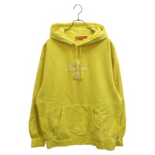 シュプリーム(Supreme)のSUPREME シュプリーム 20AW Cross Box Logo Hooded Sweatshirt クロスボックスロゴ スウェット プルオーバーパーカー イエロー(パーカー)