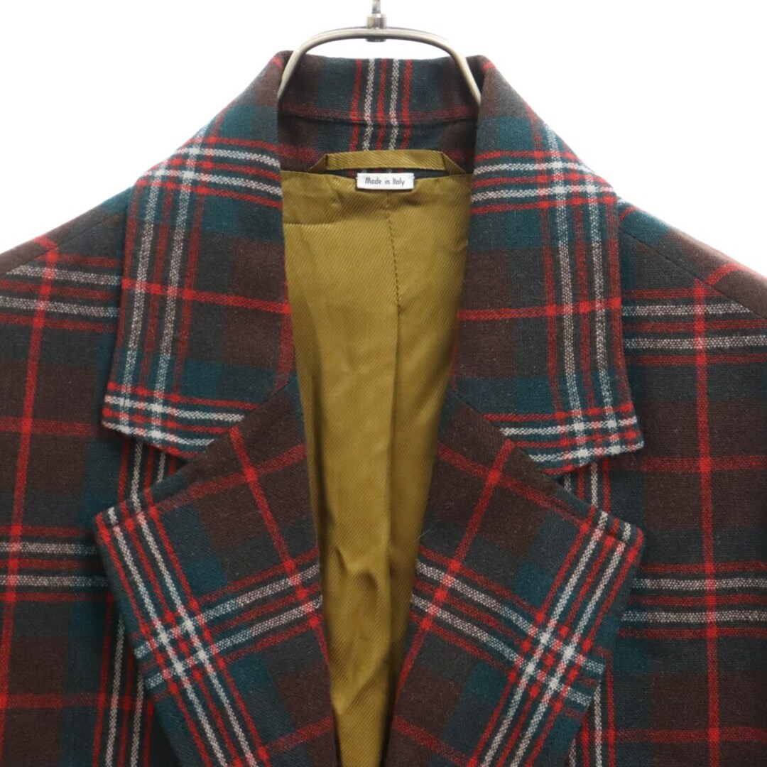 Gucci(グッチ)のGUCCI グッチ THE PLAY of THE ABNORMAL Check Chester Coat ザ プレイオブ ザ アブノーマル タータンチェック チェスターコート レッド 60439 メンズのジャケット/アウター(フライトジャケット)の商品写真