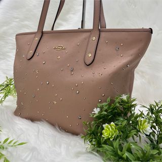 コーチ(COACH)のCOACH コーチ スタッズ セレスティアル 肩掛け トートバック レザー(トートバッグ)