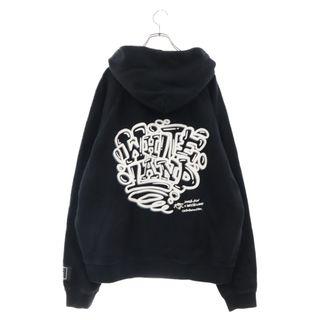 WHITELAND BLACKBURN ホワイトランドブラックバーン Foaming Logo Hoodie フォーミング ロゴプリント フーディ プルオーバースウェットパーカー ブラック 21A-CSL334-WL(パーカー)