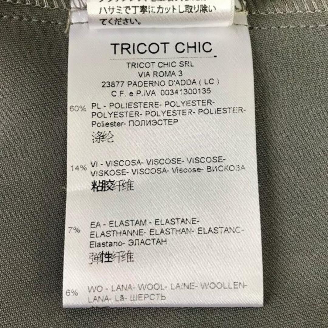 TRICOT CHIC(トリコシック) ワンピース サイズ44 L レディース - グレー×ベージュ×マルチ 長袖/ロング ポリエステル、ビスコース レディースのワンピース(その他)の商品写真