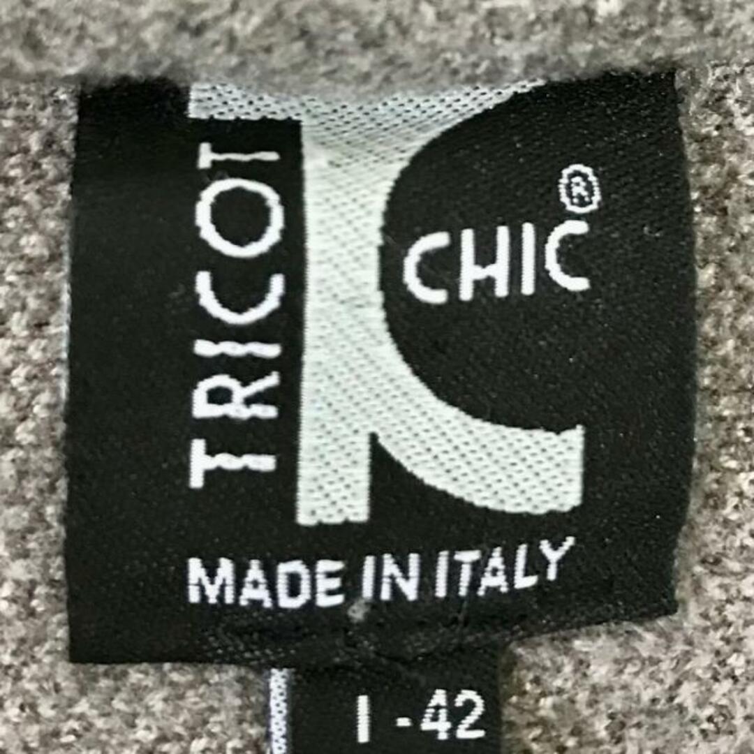 TRICOT CHIC(トリコシック) コート サイズ42 L レディース - グレー×アイボリー 長袖/春/秋 レーヨン、ビスコース レディースのジャケット/アウター(その他)の商品写真