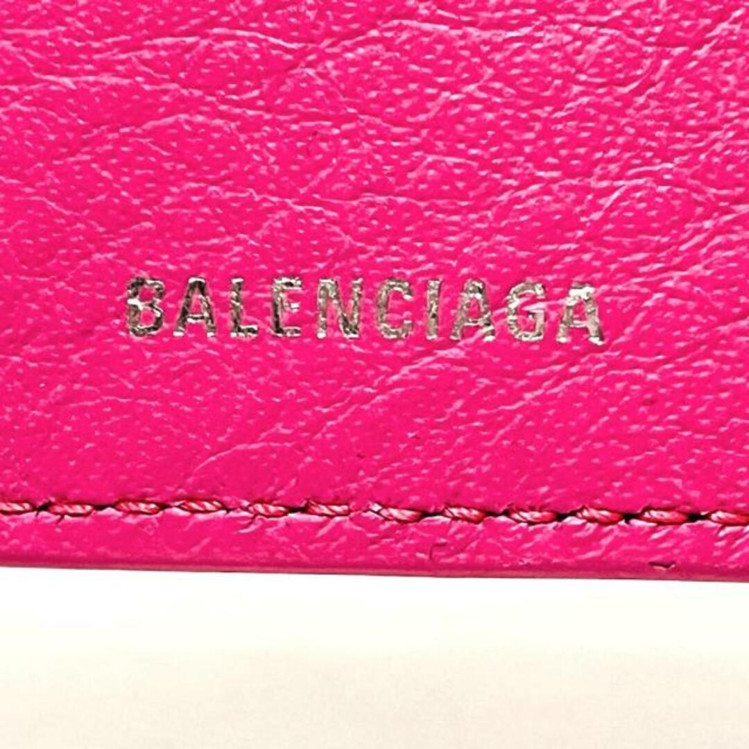 Balenciaga(バレンシアガ)のBALENCIAGA(バレンシアガ) 3つ折り財布美品  ペーパーミニウォレット 391446 ピンク レザー レディースのファッション小物(財布)の商品写真