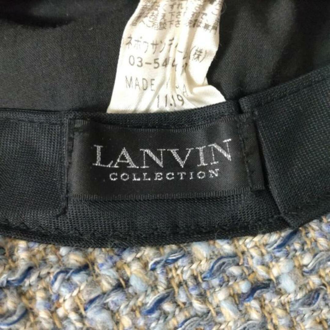 LANVIN COLLECTION(ランバンコレクション)のLANVIN COLLECTION(ランバンコレクション) ハット - ライトブルー×ベージュ×ダークブラウン ウール×アクリル×コットン×シルク レディースの帽子(ハット)の商品写真