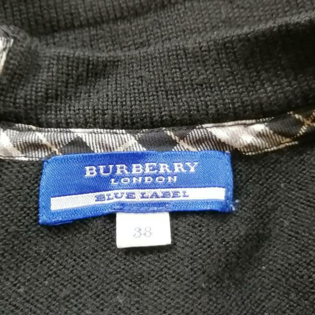 BURBERRY BLUE LABEL(バーバリーブルーレーベル)のBurberry Blue Label(バーバリーブルーレーベル) ワンピース サイズ38 M レディース - 黒 長袖/ミニ/ニット レディースのワンピース(その他)の商品写真