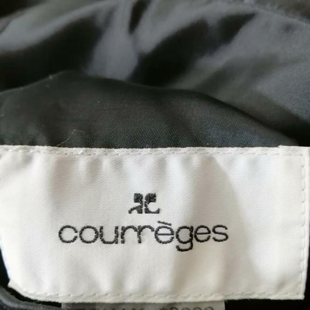 Courreges(クレージュ)のCOURREGES(クレージュ) コート サイズ40 M レディース - 黒×ベージュ 長袖/チェック柄/リバーシブル/中綿/秋/冬 レディースのジャケット/アウター(その他)の商品写真