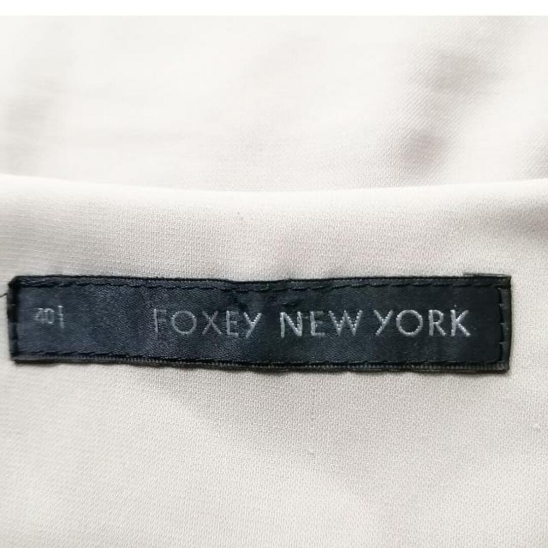 FOXEY NEW YORK(フォクシーニューヨーク) ワンピース サイズ40 M レディース - グレー ノースリーブ/ひざ丈/フラワー(花) レディースのワンピース(その他)の商品写真