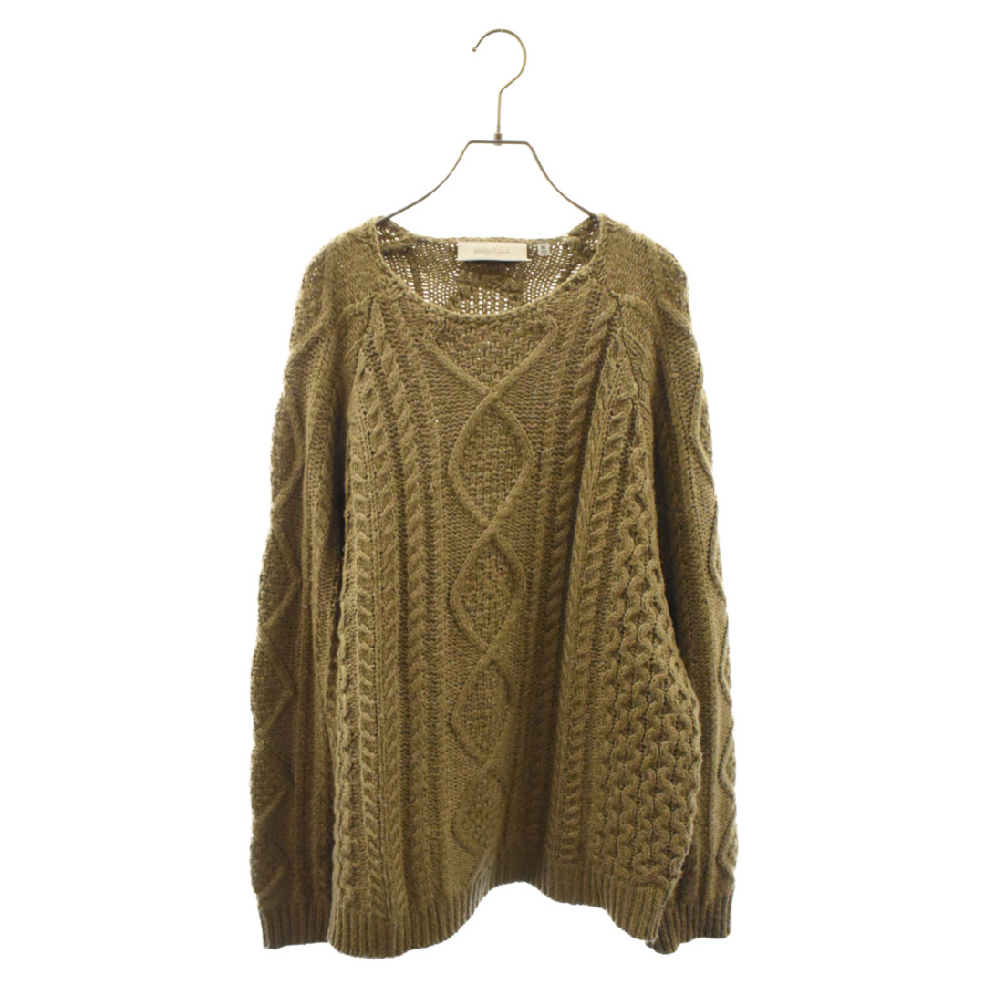 FOG Essentials エフオージー エッセンシャルズ 22AW CABLE KNIT CREW NECK アクリルニット ケーブル クルーネック長袖セーター ブラウン メンズのトップス(ニット/セーター)の商品写真