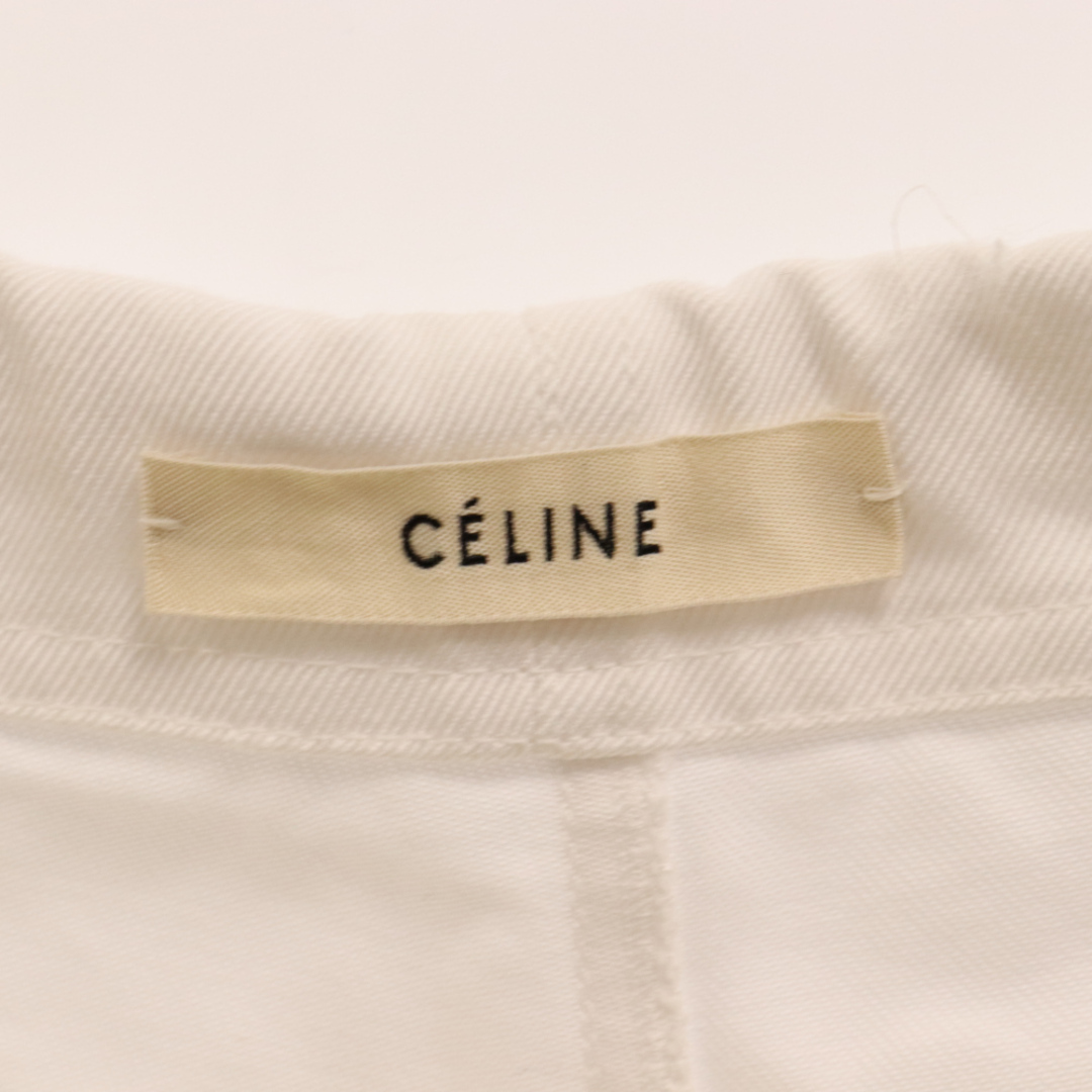 celine(セリーヌ)のCELINE セリーヌ フィービー期 ウエストドローコード ワイドパンツ ホワイト レディース レディースのパンツ(カジュアルパンツ)の商品写真