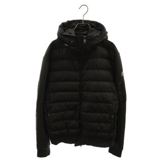 モンクレール(MONCLER)のMONCLER モンクレール MAGLIA CARDIGAN フード付きスウェット地切替 ジップアップ ダウンジャケット カーキ カラー カーキ(ダウンジャケット)