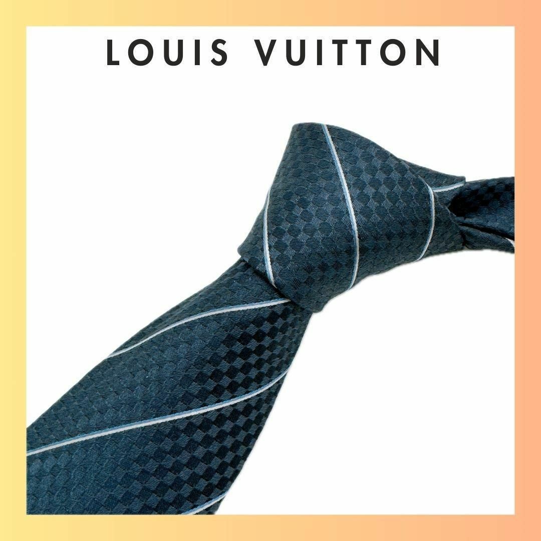 LOUIS VUITTON(ルイヴィトン)のルイヴィトン ビトン M78758 クラヴァット エク シルク ネクタイ グレー メンズのファッション小物(ネクタイ)の商品写真