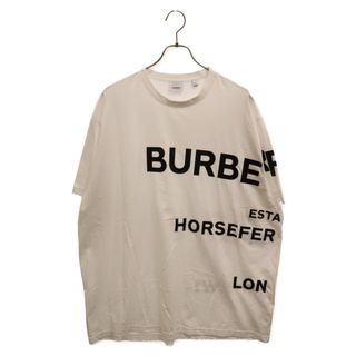 BURBERRY バーバリー Horse Ferry Print Cotton Oversize Tee ホースフェリープリントオーバーサイズ半袖Tシャツ クルーネックカットソー 80406911 ホワイト