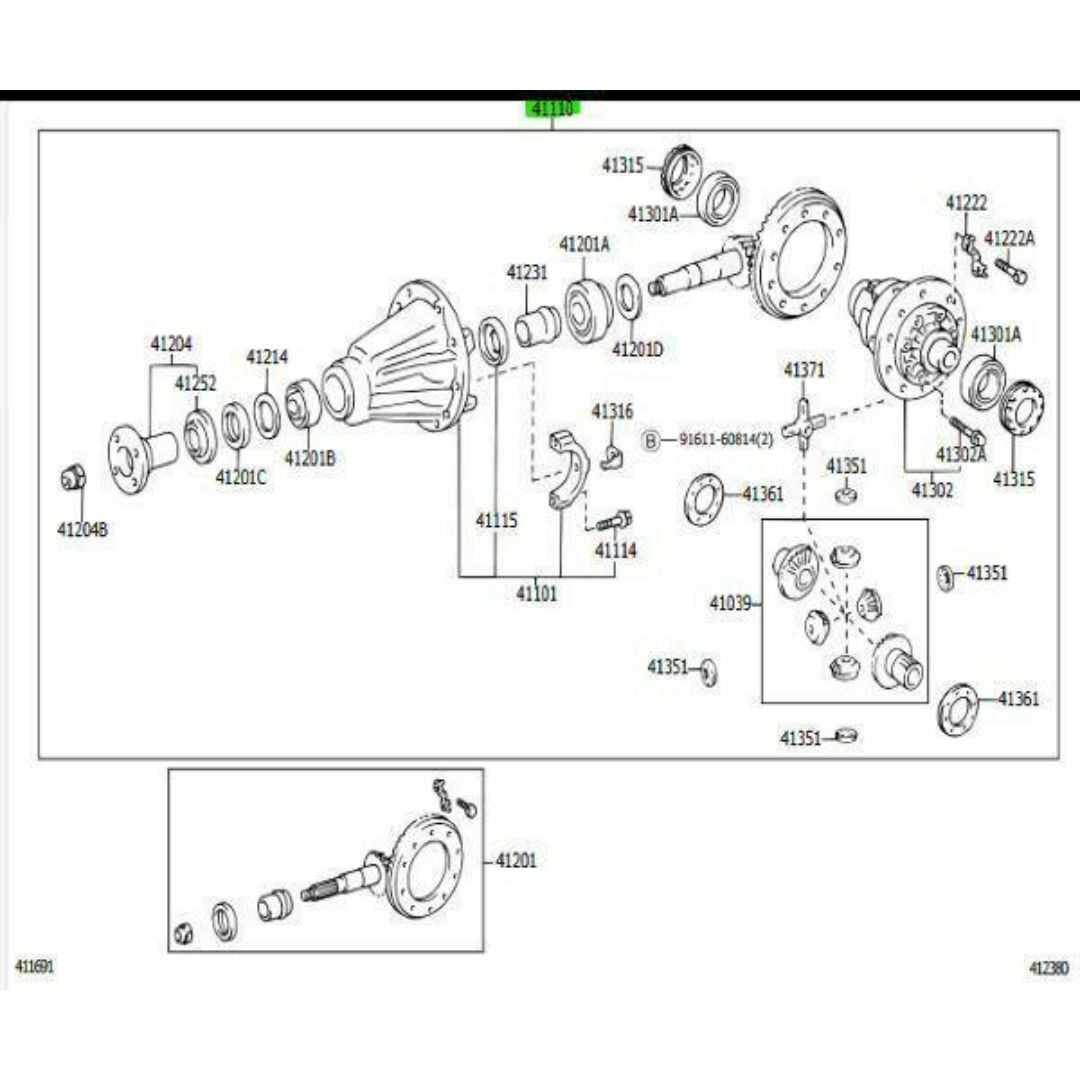 トヨタ(トヨタ)のトヨタ 純正 FJ クルーザー リアディファレンシャル 自動車/バイクの自動車(車種別パーツ)の商品写真