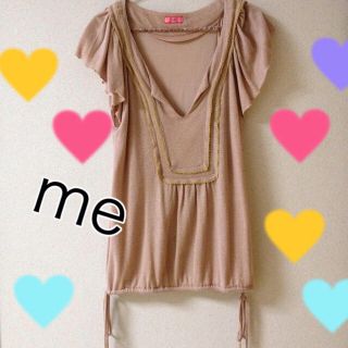 ミーアンドミークチュール(me & me couture)のme♡フリルスリーブチュニック(チュニック)