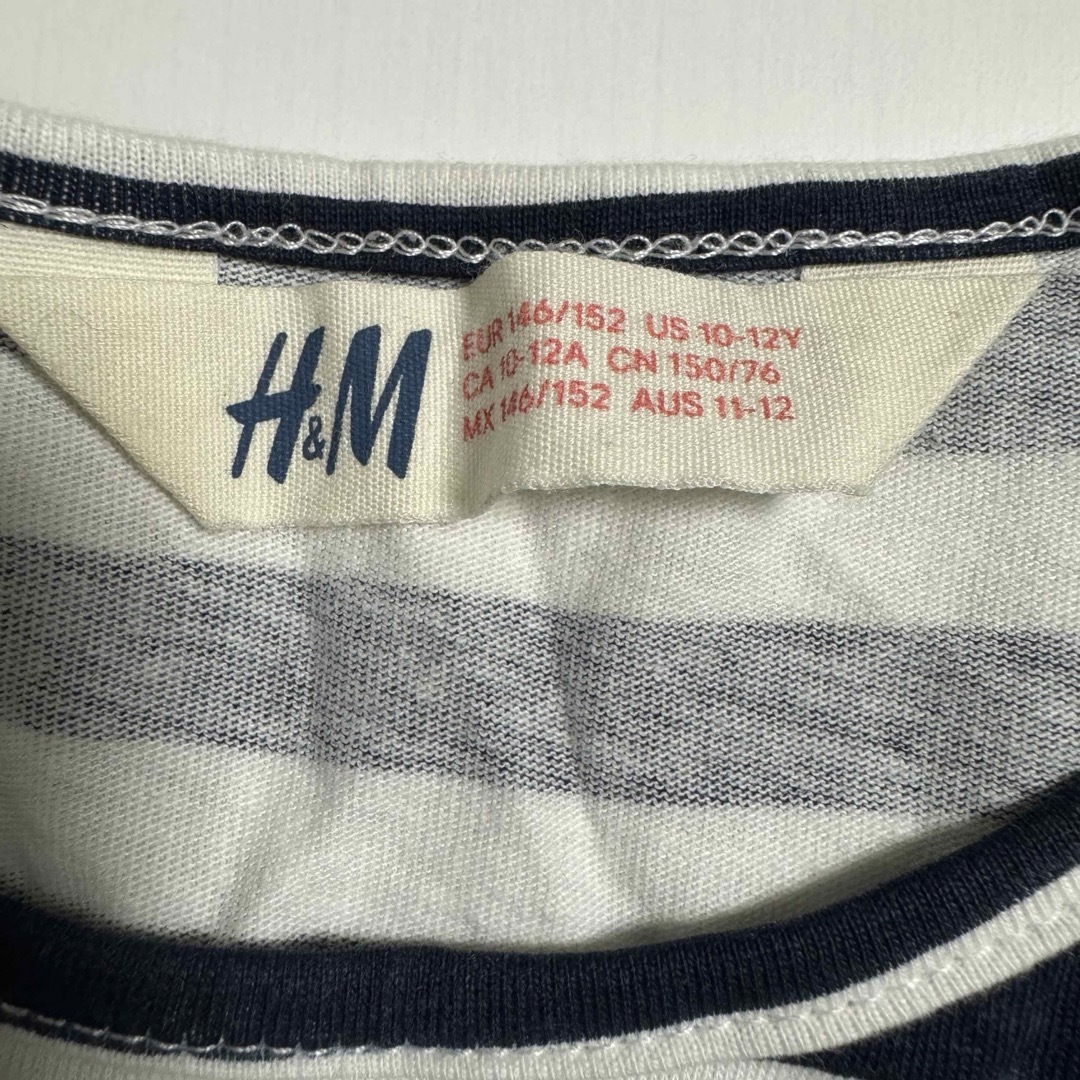 H&M(エイチアンドエム)の● H&M ガールズ ストライプ ボーダー ワンピース ノースリーブ  ● キッズ/ベビー/マタニティのキッズ服女の子用(90cm~)(ワンピース)の商品写真