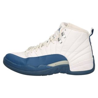 ナイキ(NIKE)のNIKE ナイキ AIR JORDAN12 RETRO French Blue エアジョーダン12 レトロ フレンチブルー ハイカットスニーカー ホワイト/ブルー US9/27cm 130690-113(スニーカー)