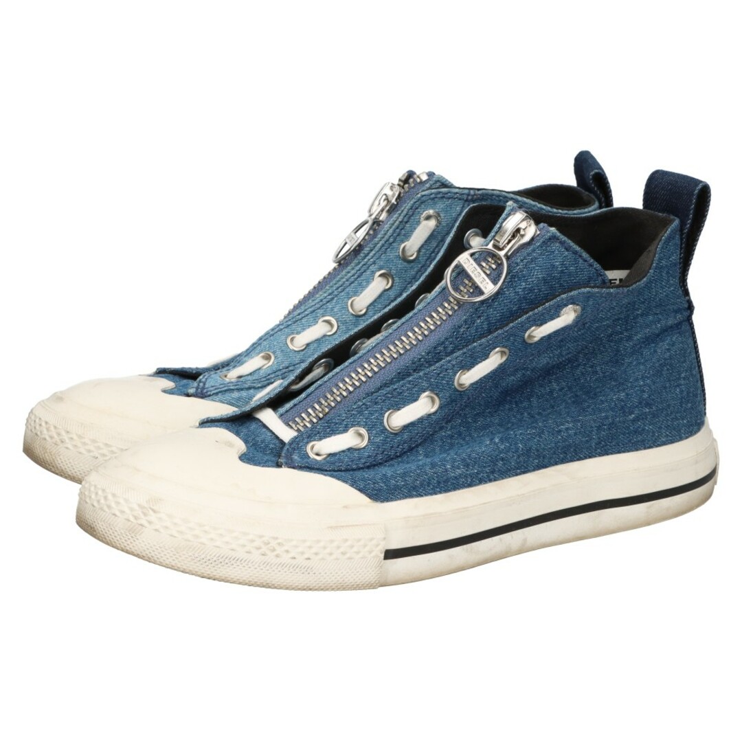 DIESEL(ディーゼル)のDIESEL ディーゼル S-ASTICO MZIP W デニムハイカットジップアップスニーカー インディゴ US8.5/25.5cm Y02567 P1730 T6067 メンズの靴/シューズ(スニーカー)の商品写真