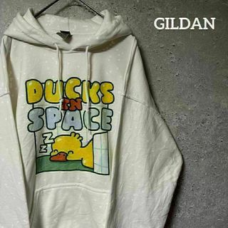 GILDAN ギルダン パーカー DUCKS IN SPACE 動物 アヒル L(パーカー)