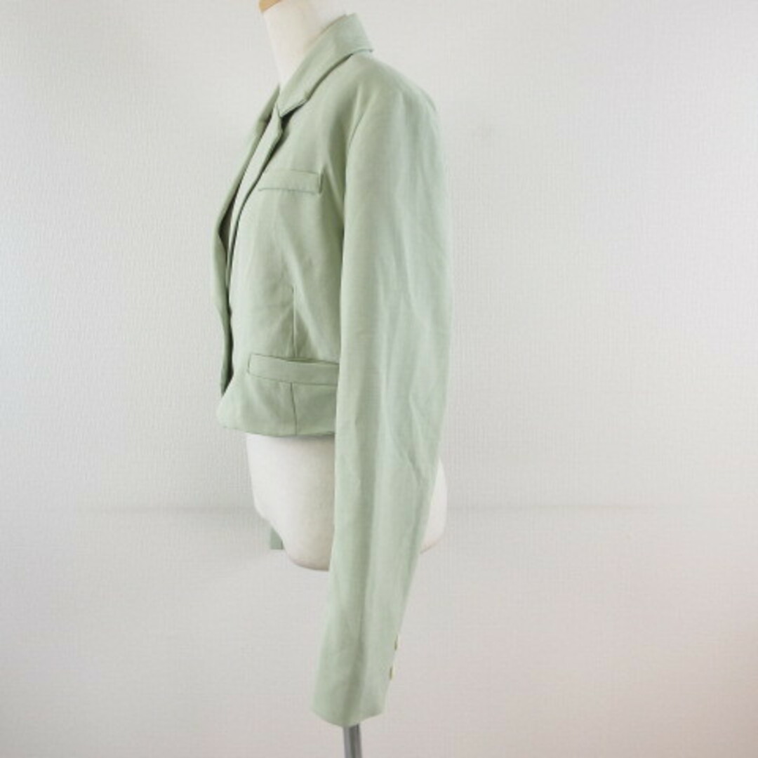 other(アザー)のRUKIA テーラードジャケット 長袖 ショート丈 緑 M *T302 レディースのジャケット/アウター(その他)の商品写真