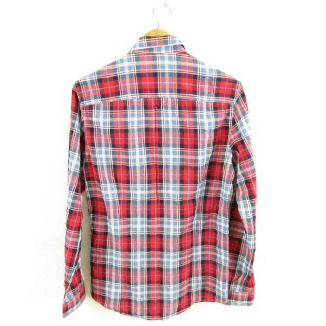 GUESS(ゲス)のゲス GUESS ステンカラーシャツ 長袖 チェック 赤 黒 M *A135 メンズのトップス(シャツ)の商品写真
