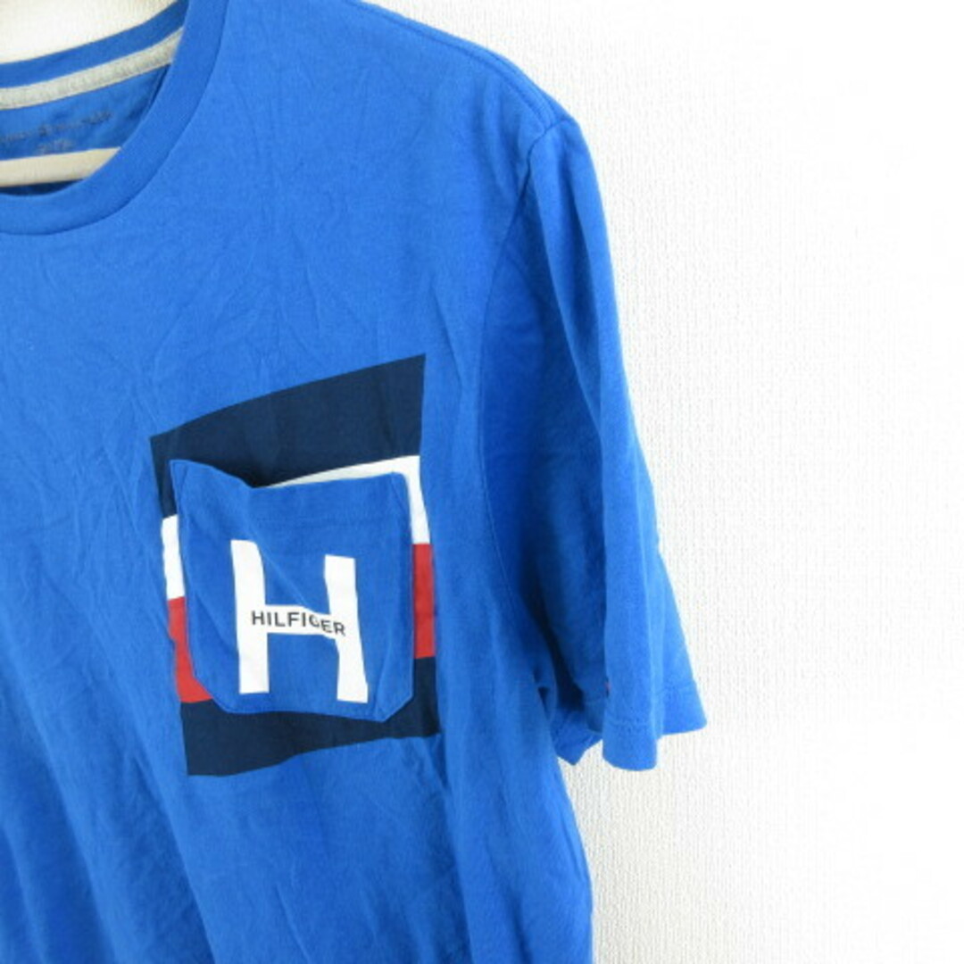 TOMMY HILFIGER(トミーヒルフィガー)のトミーヒルフィガー TOMMY HILFIGER Tシャツ 丸首 半袖 青 M メンズのトップス(Tシャツ/カットソー(半袖/袖なし))の商品写真