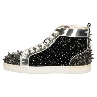 クリスチャンルブタン(Christian Louboutin)のCHRISTIAN LOUBOUTIN クリスチャンルブタン LOU PIK PIK 2 STRASS ORLATO ルー ピック ピック 2 ストラススパイク ハイカットスニーカー ブラック 1220278 J112(スニーカー)