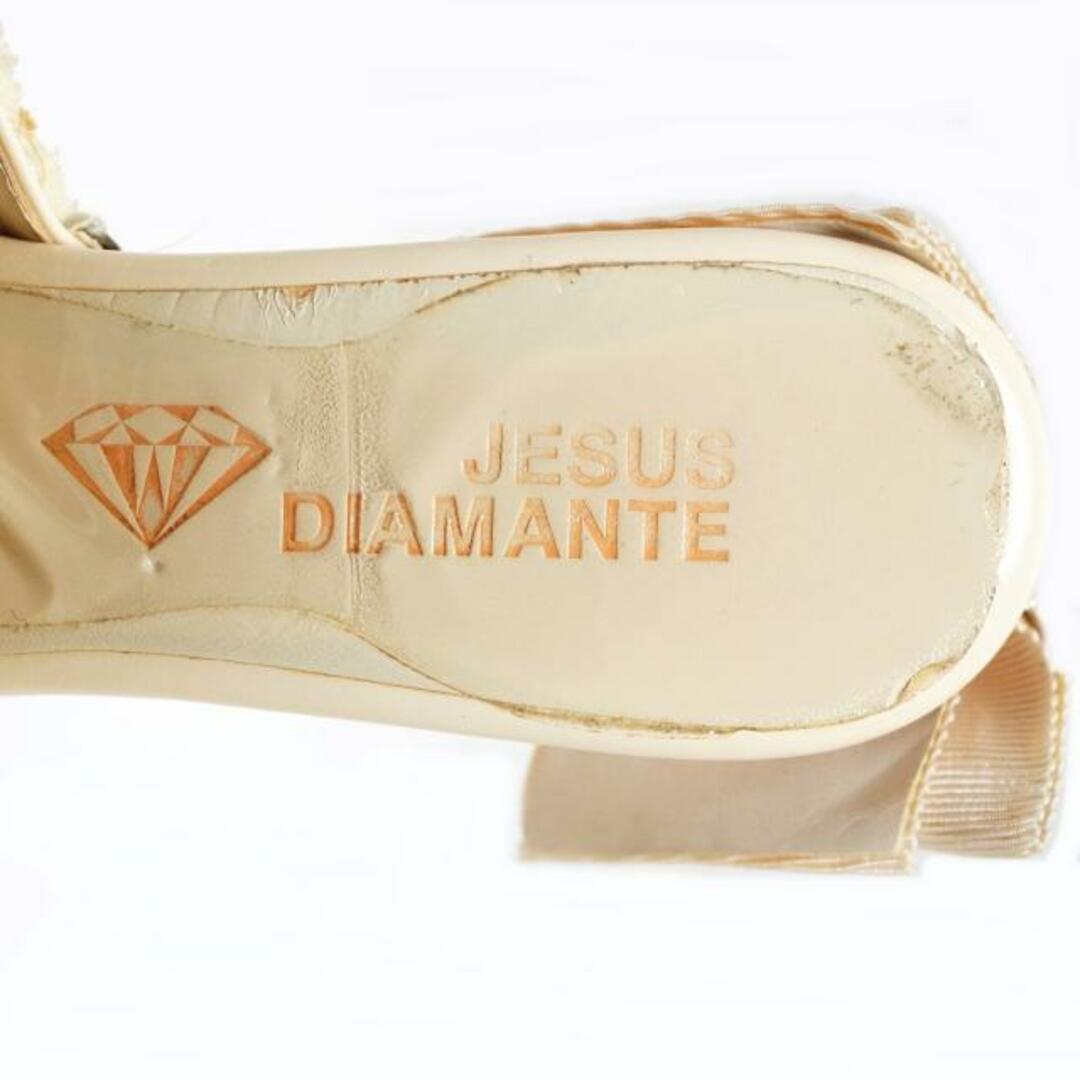 JESUS DIAMANTE(ジーザスディアマンテ)のJESUS DIAMANTE(ジーザスディアマンテ) ミュール S レディース - アイボリー レース/リボン 化学繊維×レザー レディースの靴/シューズ(ミュール)の商品写真