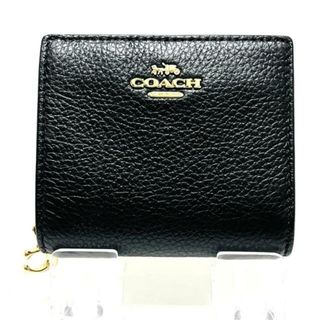 コーチ(COACH)のCOACH(コーチ) 2つ折り財布 - C2862 黒 レザー(財布)