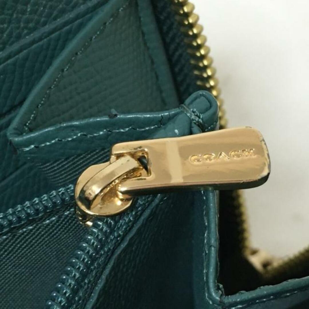 COACH(コーチ)のCOACH(コーチ) 長財布 ぺブルレザー アコーディオン ジップウォレット F16612 グリーン ラウンドファスナー レザー レディースのファッション小物(財布)の商品写真