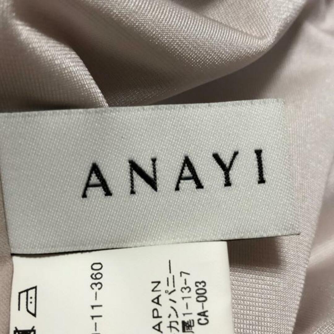 ANAYI(アナイ)のANAYI(アナイ) ワンピース サイズ36 S レディース美品  - ベージュ 半袖/ロング/プリーツ ポリエステル、トリアセテート レディースのワンピース(その他)の商品写真