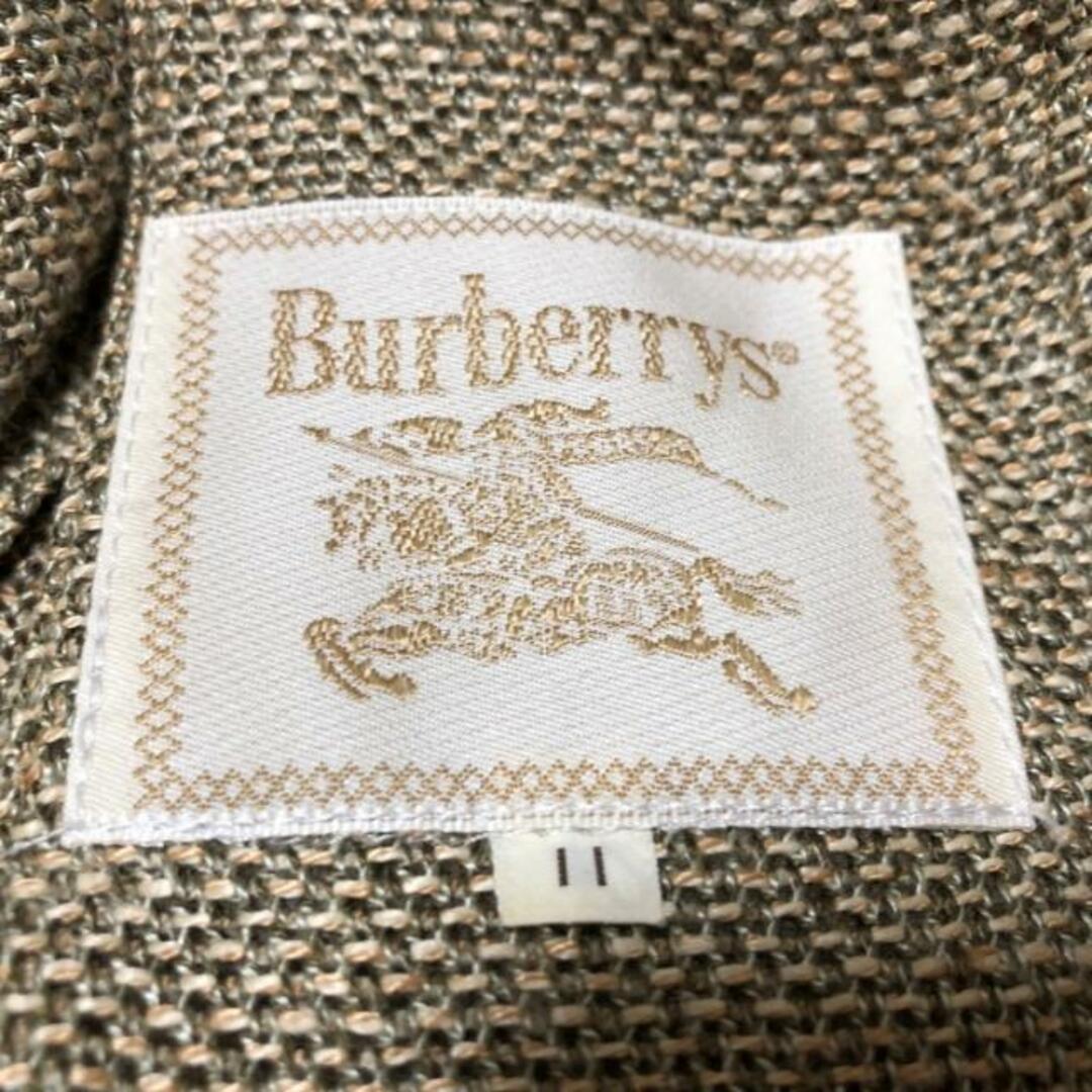 Burberry's(バーバリーズ) ジャケット サイズ11 M レディース - グレーベージュ 長袖/ニット/オールシーズン 麻 レディースのジャケット/アウター(その他)の商品写真