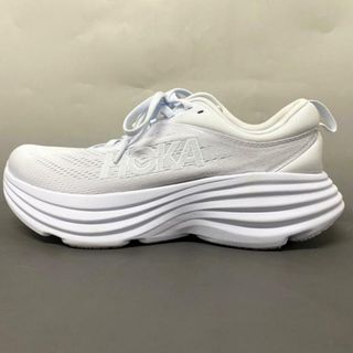 HOKAONEONE(ホカオネオネ) スニーカー レディース - 白 インソール取外し可 化学繊維(スニーカー)