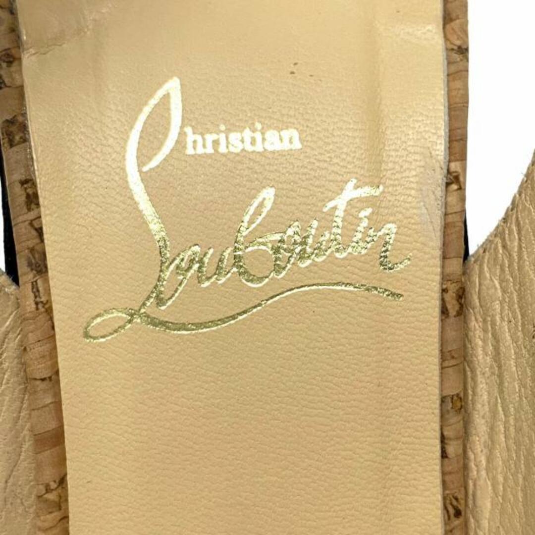 Christian Louboutin(クリスチャンルブタン)のCHRISTIAN LOUBOUTIN(クリスチャンルブタン) サンダル 36 レディース - 黒 スタッズ/ウェッジソール レザー レディースの靴/シューズ(サンダル)の商品写真