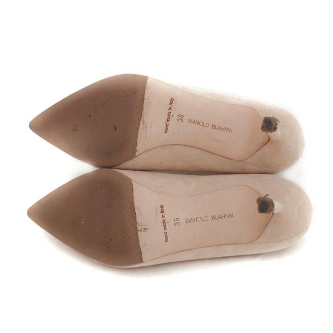 MANOLO BLAHNIK(マノロブラニク) パンプス 36 レディース - ベージュ スエード MANOLO BLAHNIK(マノロブラニク) パンプス 36 レディース - ベージュ スエード